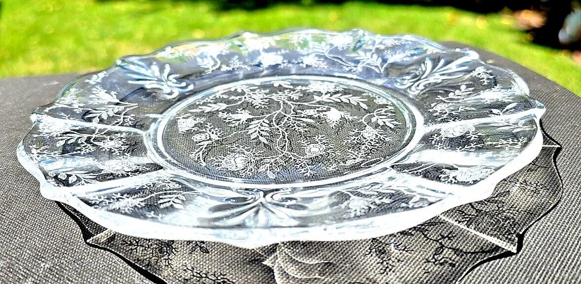 ヴィンテージ クリスタル フォストリア チンツ エッチング #2469 7 1/2