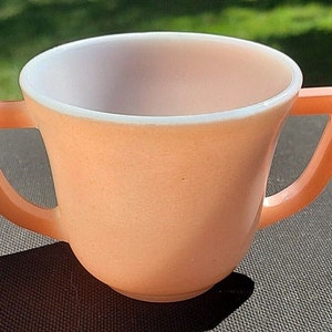 Vintage Pink Platonite Ovide Child Sugar Bowl by Hazel Atlas