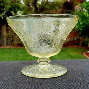 Gelber Florentiner # 2 Sherbet mit Fuß 6 cm