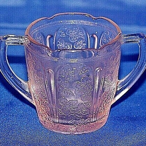 Vintage Pink Child Cherry Blossom Sugar Bowl