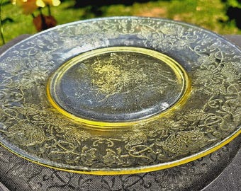 Vintage Gelber Florentiner # 2 Speiseteller 26 cm