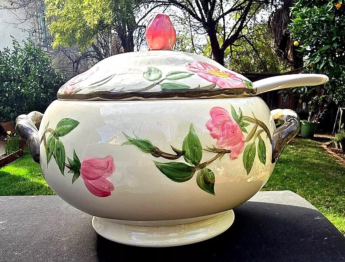 Franciscan Desert Rose Pedestal Tureen and Lid With Ladle