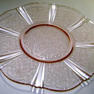 Vintage Pink American Sweetheart Sandwich Plate 12&quot; Salver