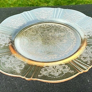 Vintage Pink American Sweetheart 15,5 cm Bread & Butter / Tortenplatte / Sherbet Platte - MacBeth-Evans
