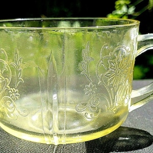 Yellow Primo / Paneled Aster Cup By U.S. Glass Co.