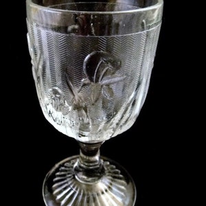 Crystal Iris & Herringbone Wine 4 1/4&quot;