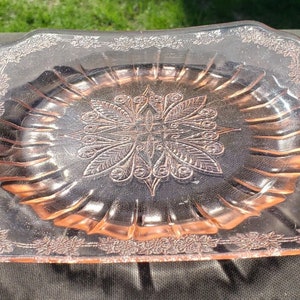 Vintage Pink Adam 7 3/4" Square Salad Plate