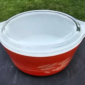 Pyrex Ovenware Autumn Harvest Wheat Dark Brown 475-B