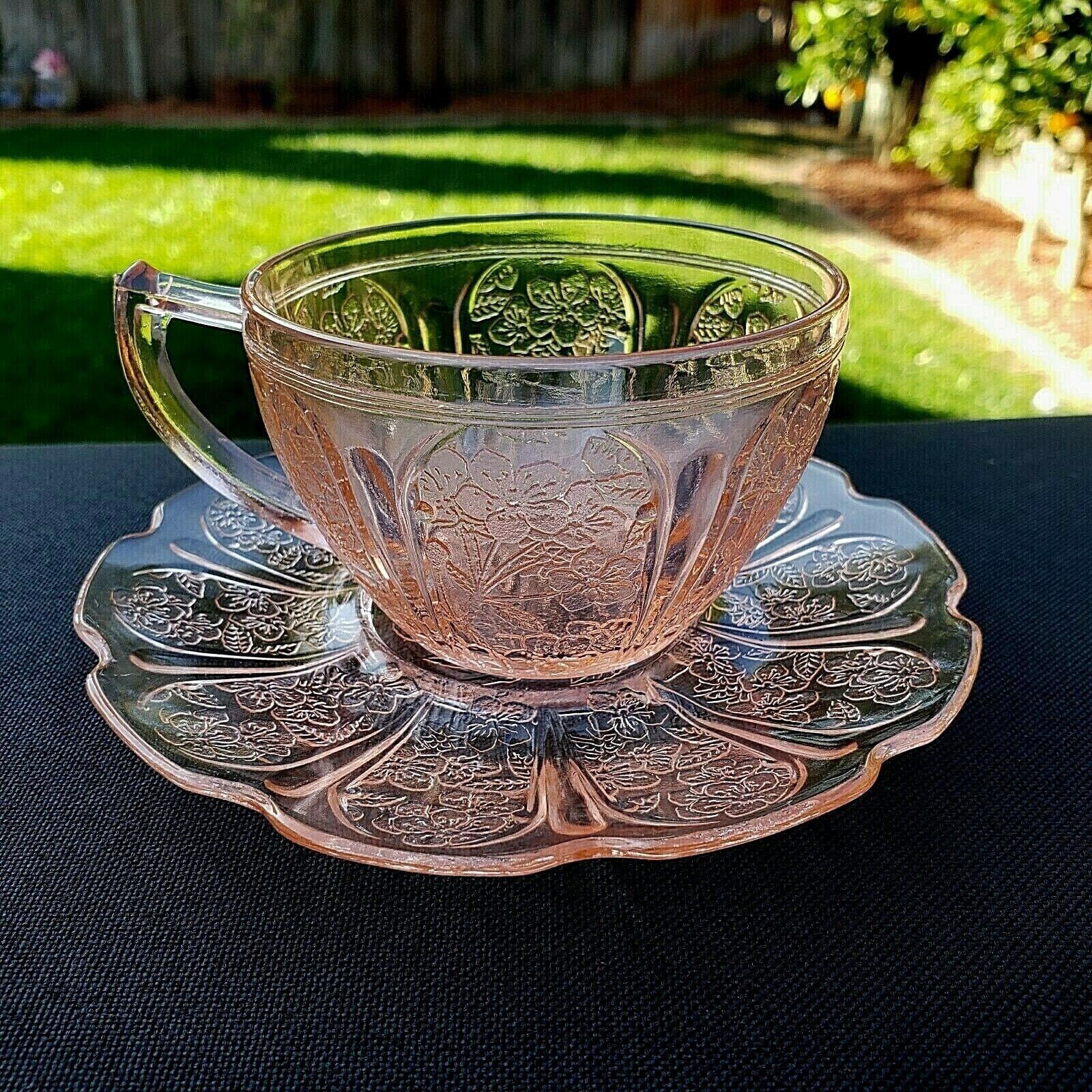 Vintage Pink Cherry Blossom Child Cup and Saucer Set - Etsy
