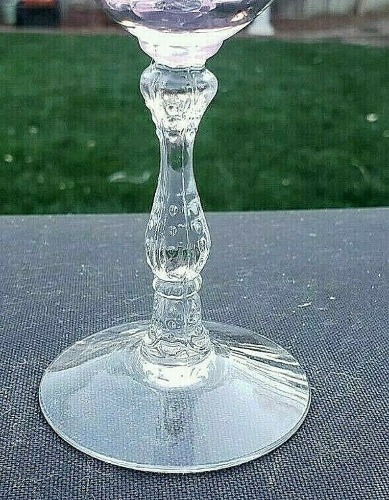 Vintage Pink Fostoria Navarre 6 Oz. Large Claret 6 1/2 X 3 Etsy