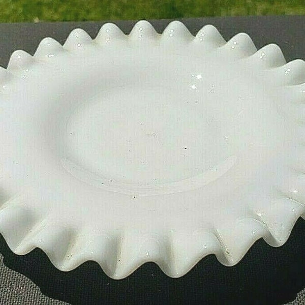 Vintage Fenton Hobnail Footed Milk Glass Jam/Jelly Underplate