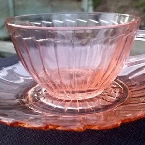 Vintage Pink Sierra &quot;Pinwheel&quot; Cup and Saucer Set
