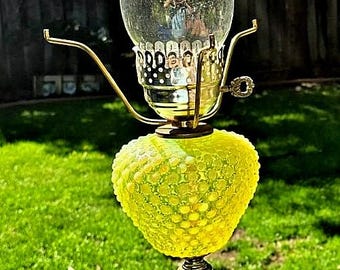 フェントン クランベリーガラス ワイルドローズランプ; フェントン