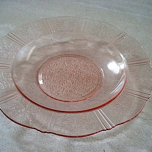 Ciotola per zuppa piatta vintage rosa American Sweetheart da 9 1/2&quot; - MacBeth-Evans