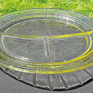 Vintage Yellow Cameo Ballerina Grill Plate