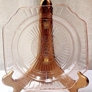 Prato de Jantar Vintage Rosa Mayfair Aberto 9 1/2&quot;