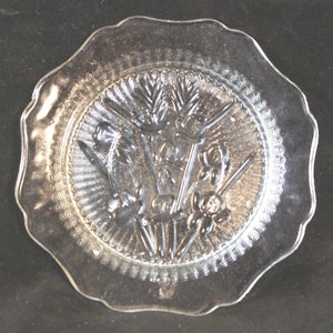 Vintage Crystal Jeannette Iris & Herringbone 5 1/2&quot; Saucer