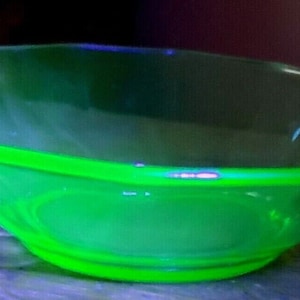 Uranium Vaseline Green Fostoria Fairfax Small Fruit/Dessert Bowl