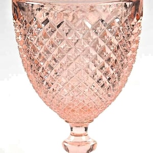 Vintage Anchor Hocking Miss America Pink 5 1/2&quot; x 3 1/4&quot; Water Goblet 10 oz.
