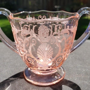 Vintage Pink Versailles 2 3/4&quot; Footed Individual Sugar 3 oz. # 2375 1/2