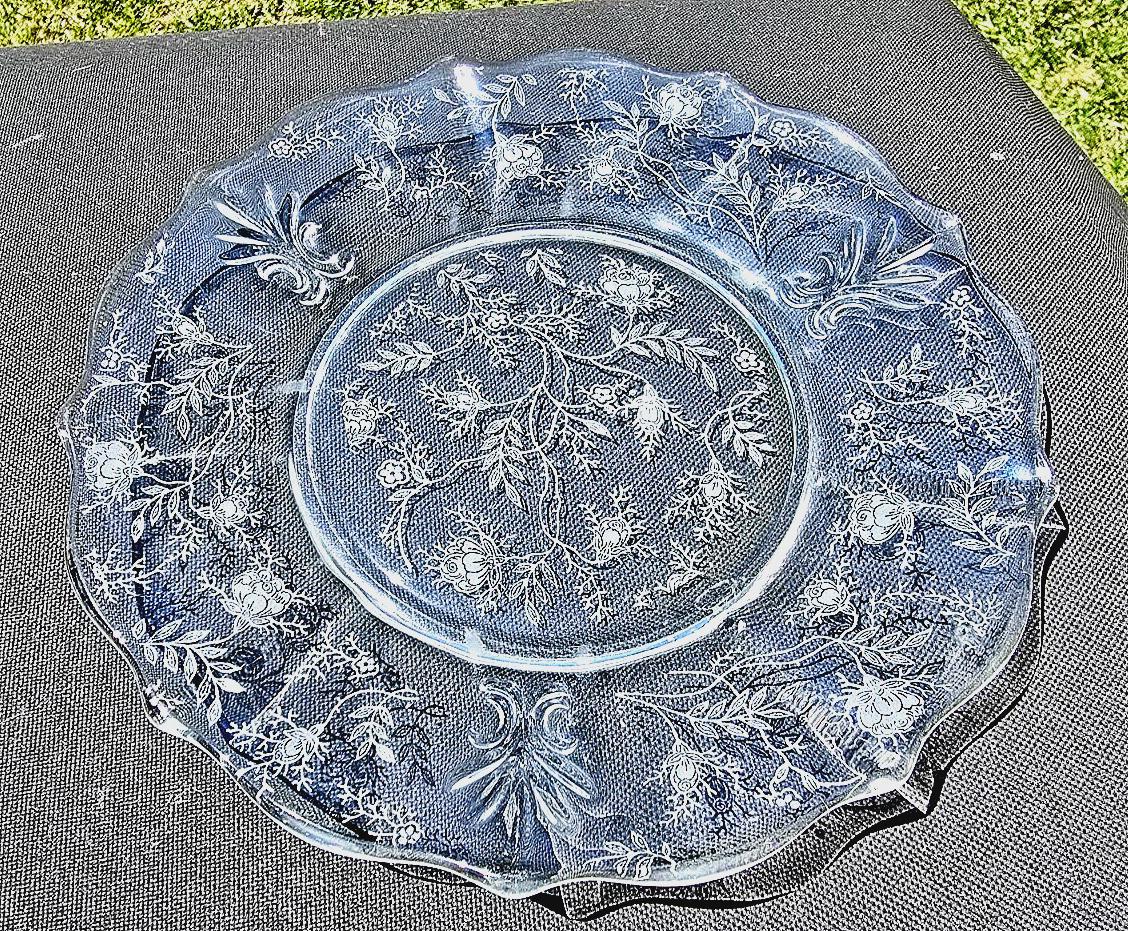 ヴィンテージ クリスタル フォストリア チンツ エッチング #2469 7 1/2