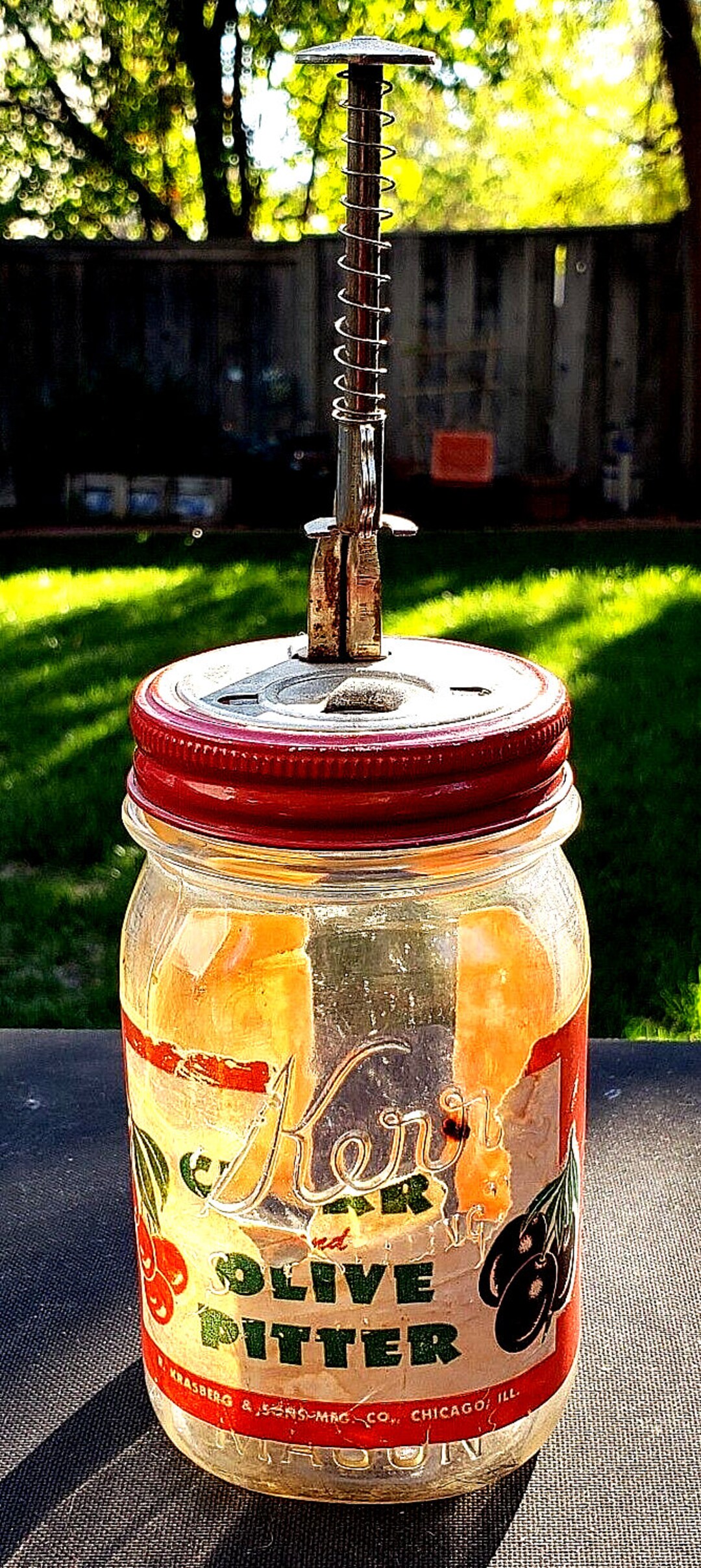 Vintage Krasco Cherry / Olive Pitter Etsy