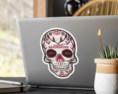Arkansas Razorback Sugar Skull Kiss-Cut Vinyl Decals