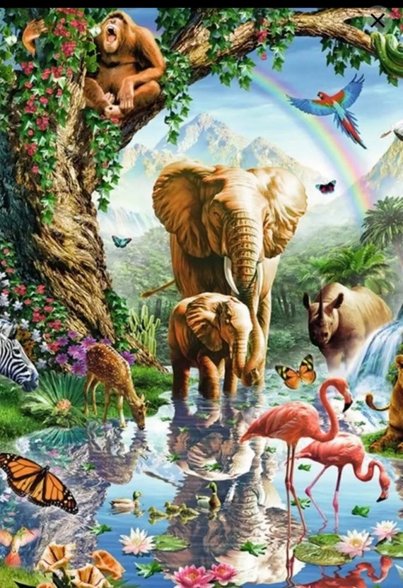 Jigsaw Puzzles for Adults Kids, 1000 Pieces Animal World Puzzles