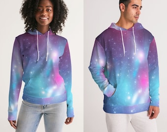 Ljus galaxluvtröja | Luvtröja för kvinnor och män