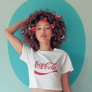 Coca-Cola Crop Top | White Summer Crop Top