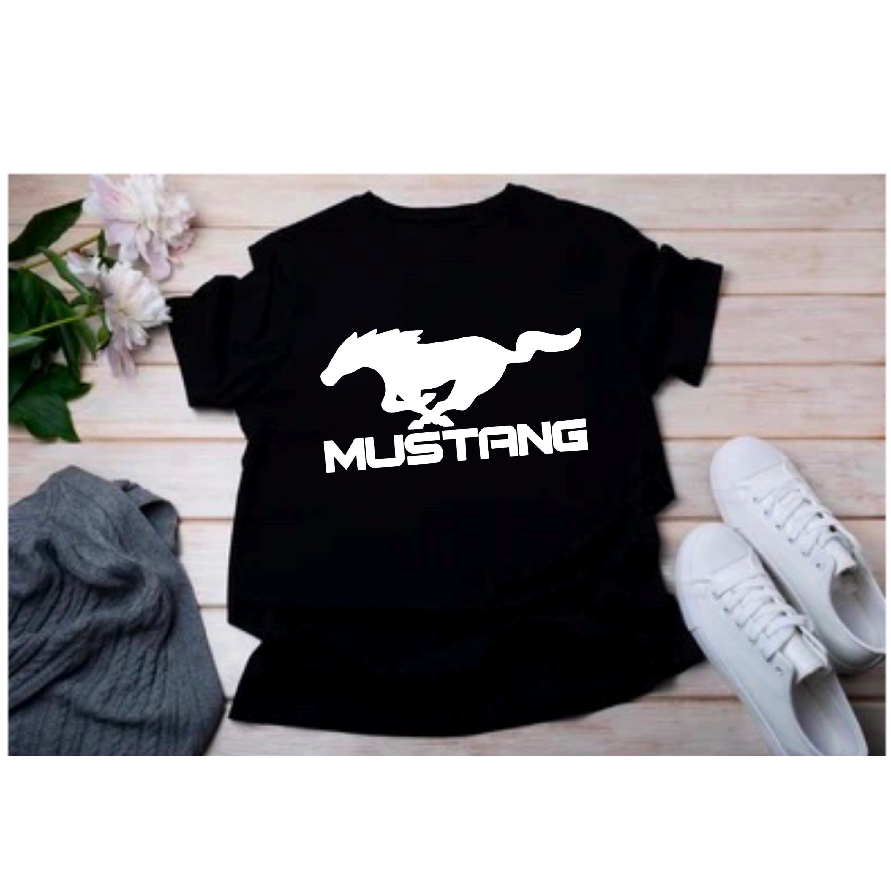 T-shirt Uomo Logo Auto Ford Mustang Horse. Grigio Scuro. Taglia - Foto 6