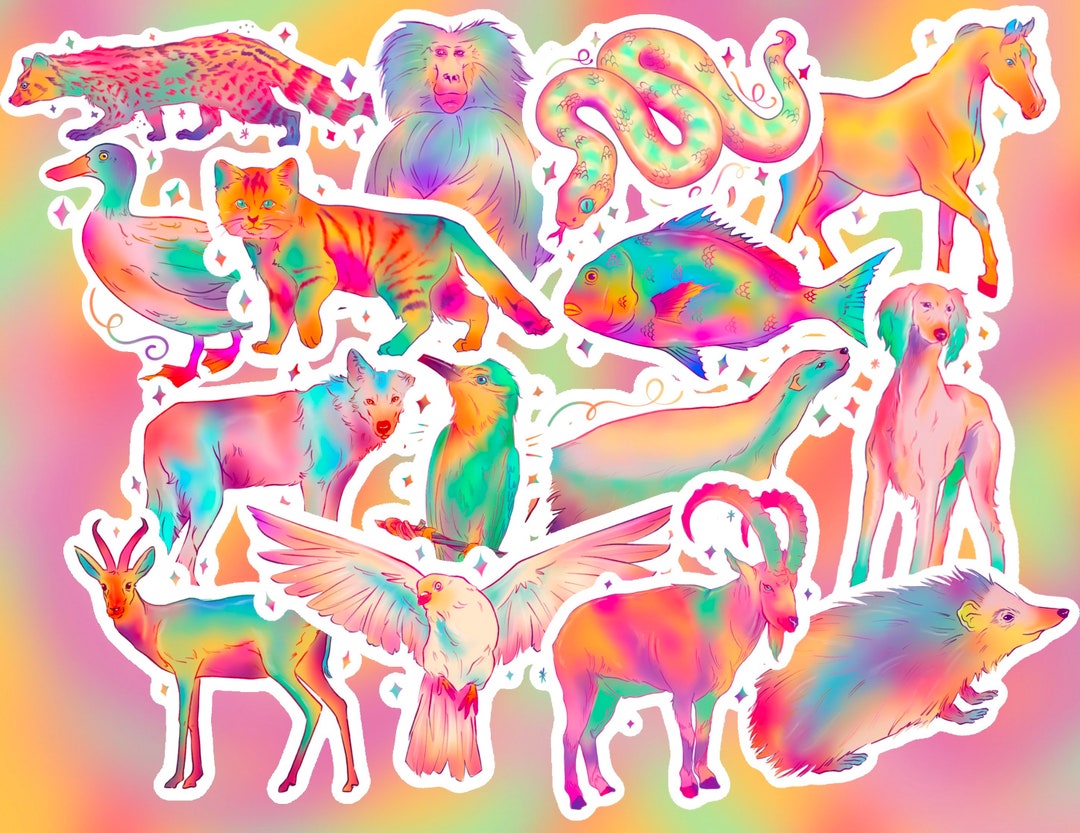 Colorful Animal Sticker Variety Animal Sticker Decal Sticker for Laptop