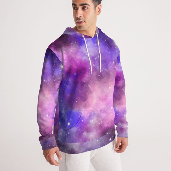 Purple Nebula Galaxy Space Men's Sweatshirt