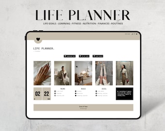 Notion Template Life Planner, All In One Notion Templates, Notion Planner, Notion Dashboard, Fitness, Nutrition