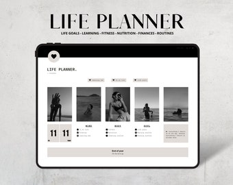 Notion Template Life Planner, All In One Notion Templates, Notion Planner, Notion Dashboard, Fitness, Nutrition