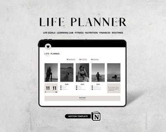Notion Template Life Planner, All In One Notion Dark Mode, Notion ...