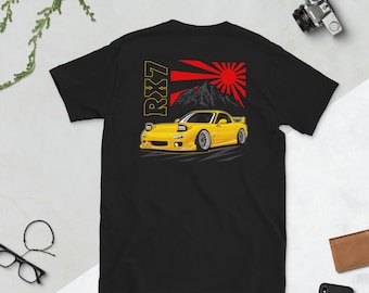 Rx-7 Japanese Car Graphic Tee, Ring-Spun Cotton Shirt