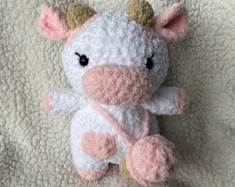 Strawberry Ice Cream Cow Stuffie