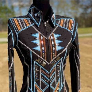 Western women show jacket Western Custom Rodeo  Queen Showmanship jacket.Show clothing showmanship jacket.