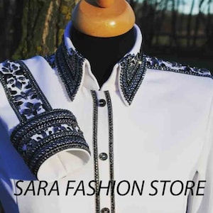 White show Shirts . Western women show shirt.Show man ship shirt, Women Showman shirt