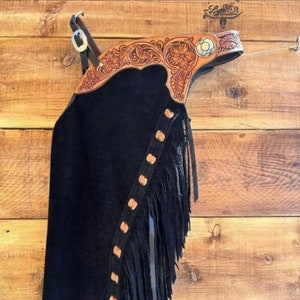 Chap Fringed Chap Custom made chap hand made chap Leather Western  Chaps  Custom chap Made with High Quality Leather