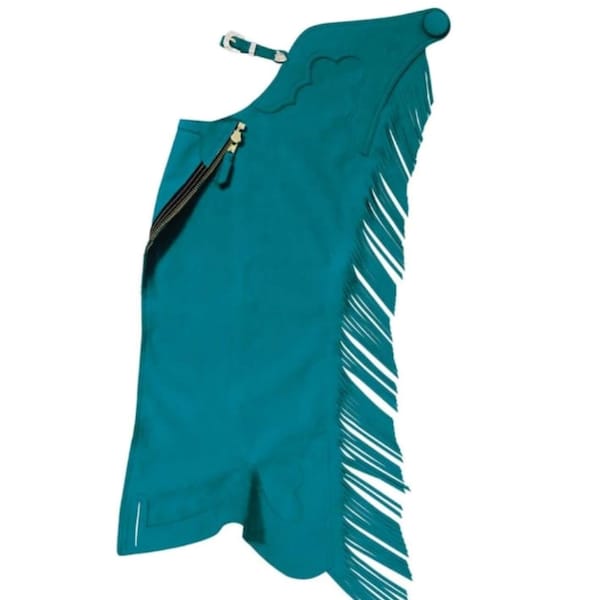 Chaps Western Sur Mesure - Cuir épais, Franges 6 Pouces, Fabrication USA, Occasion