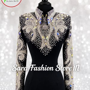 Women's Western Show Jacket: Crystal Rhinestone Equestrian Competition Top image 2