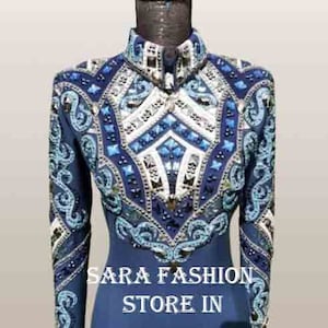 Navy Blue Western Women Showmanship Jacket Horse Riding wear Horsemanship Pleasure jacket.Custom made jacket Showmanship jacket