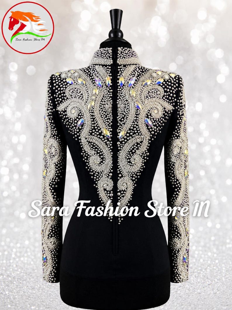 Women's Western Show Jacket: Crystal Rhinestone Equestrian Competition Top image 6
