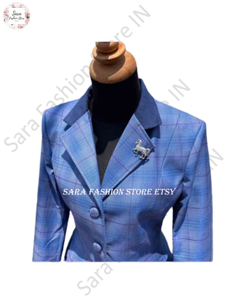 Hunter Sky Blue Hunt Coat With Velvet Collar/riding Jacket Etsy