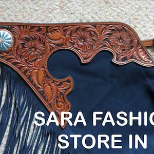 Chap Fringed Chap Custom made chap hand made chap Leather Western  Chaps  Custom chap Made with High Quality Leather