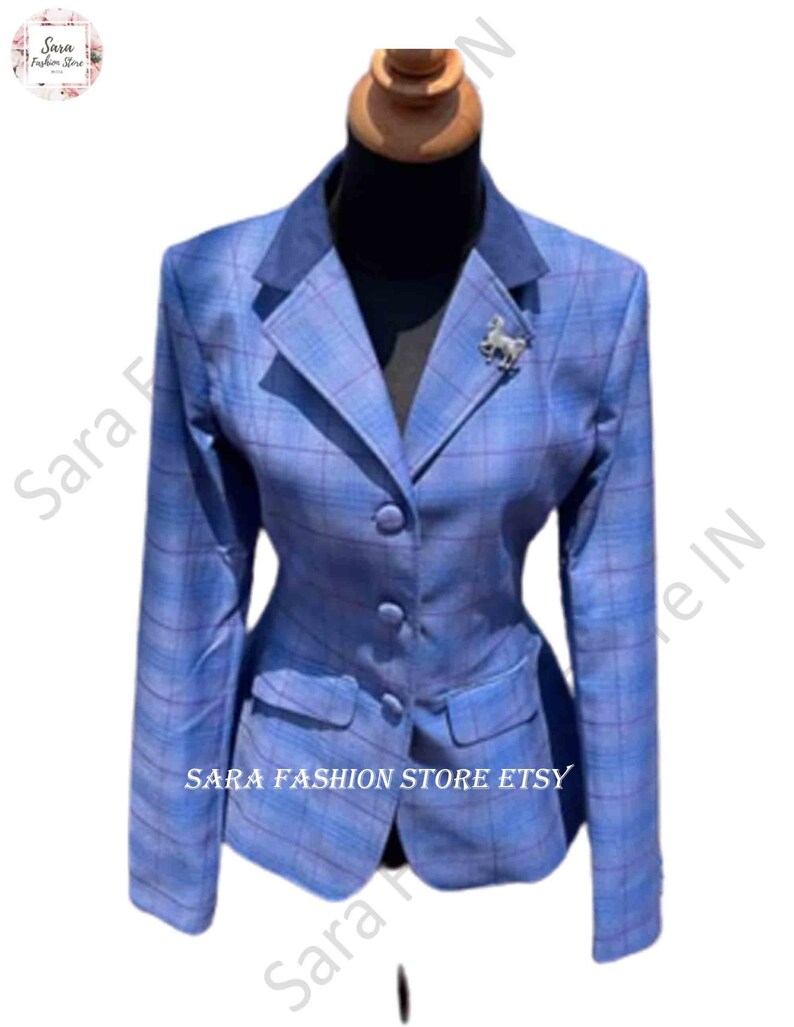 Hunter Sky Blue Hunt Coat With Velvet Collar/riding Jacket Etsy