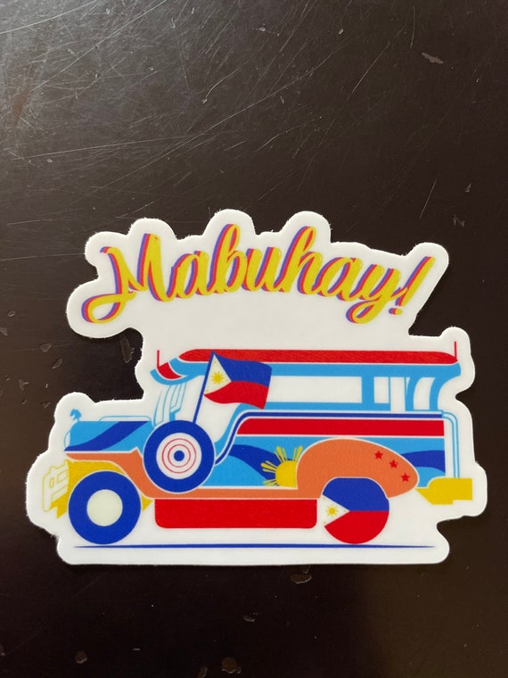 thumbnail image 2 of Peace Filipino Vinyl Decals – 2 Pack (4"x5") – Philippines Pilipino Car Stickers 2 of 6