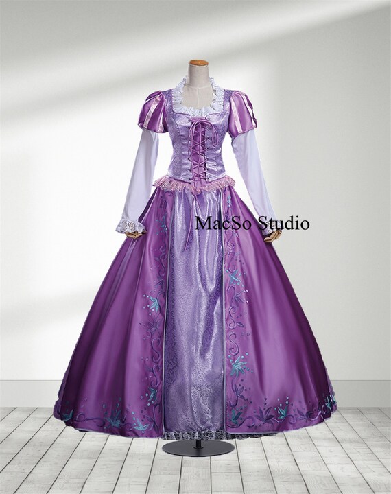 Tangled Rapunzel Cosplay Prom Dress Purple Gown Cosplay Ball - Etsy UK